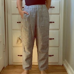 Striped linen pants